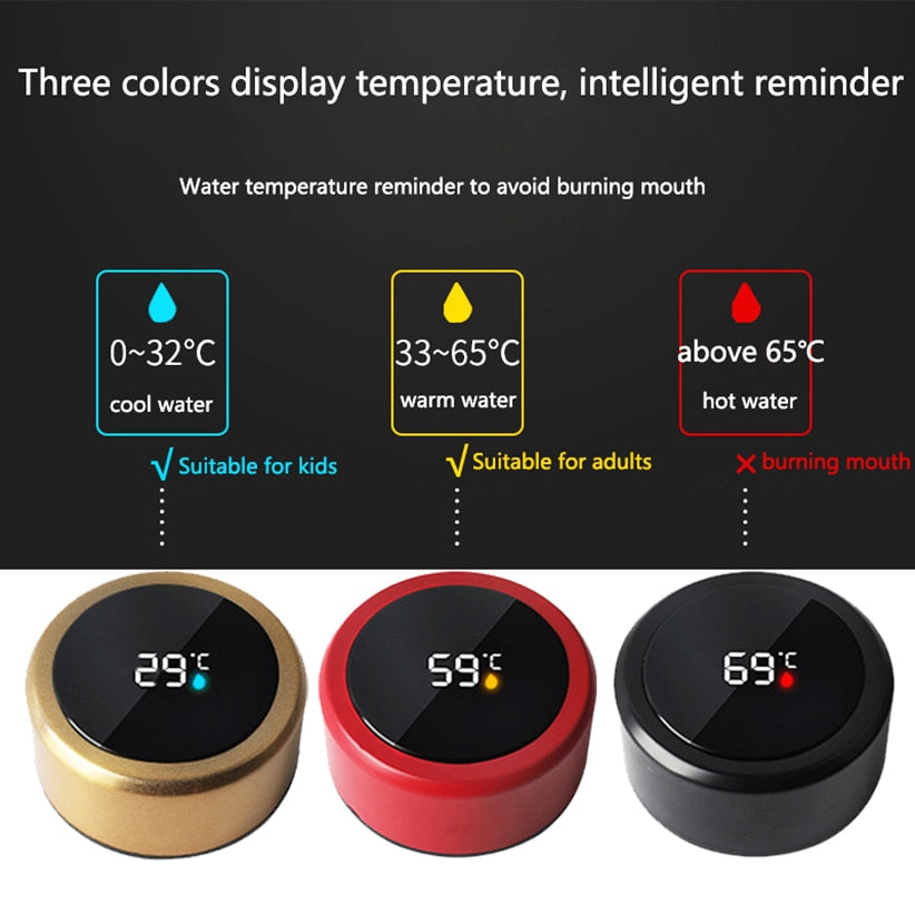 Smart Cup - Intelligent Thermos Cup With LED Temperature Display (500ml) -  Double Walled Vacuum Insulated Bottle, 12-Hour Isolation Lock, Stainless
